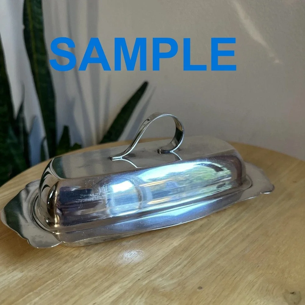 S. BLACKMINTON vintage silver plated butter relish‎ cranberry dish patina 8x4x3